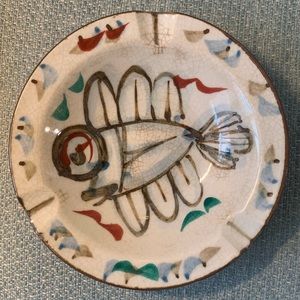 Antique Ceramic Fish Ashtray, Tokyo Japan